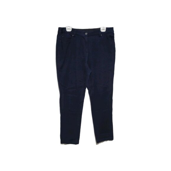 Rafaella Classic Jeans 14 Women's Skinny Navy Blue Stretch 5 Pocket Dark Wash - Picture 1 of 3